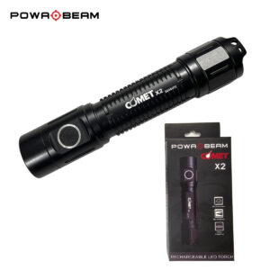 Powa Beam Comet X2 rechargeable LED torch with retail box