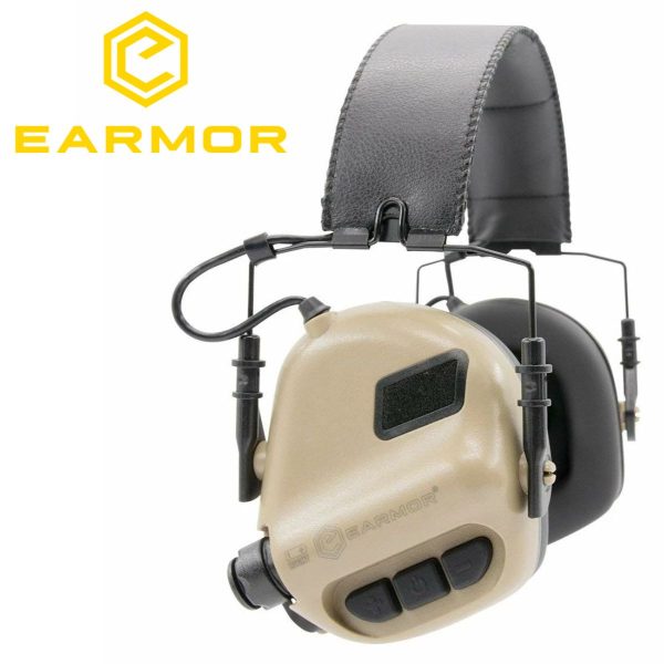 Shooting Ear Muffs Earmor Premium Electronic M31 Coyote Tan
