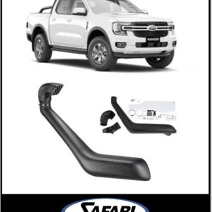 Safari Snorkel SS987HFD installed on Ford Ranger, showing raised air intake for clean airflow and engine protection.