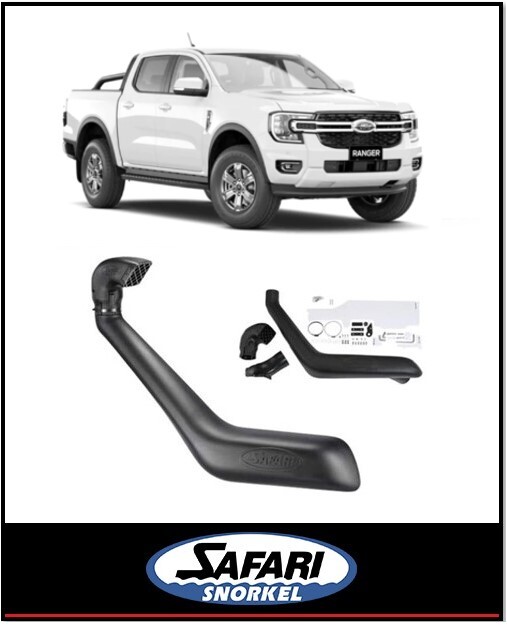 Safari Snorkel SS987HFD installed on Ford Ranger, showing raised air intake for clean airflow and engine protection.