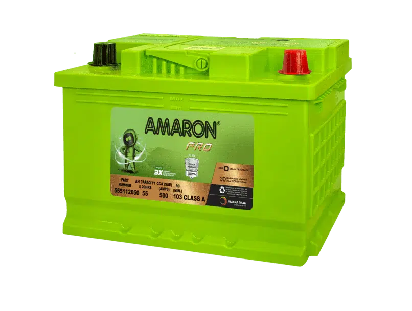 DIN53LH MF automotive battery DIN55H Amaron Pro Series 55Ah 500CCA 12V