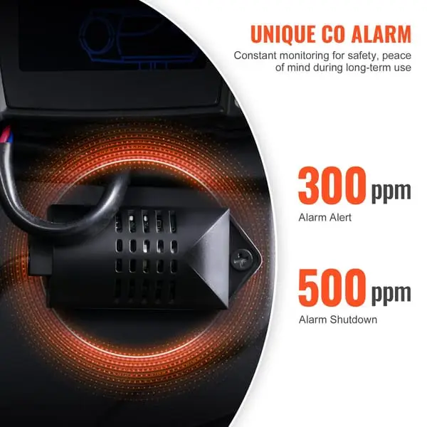 8kW diesel heater carbon monoxide CO alarm safety monitoring system