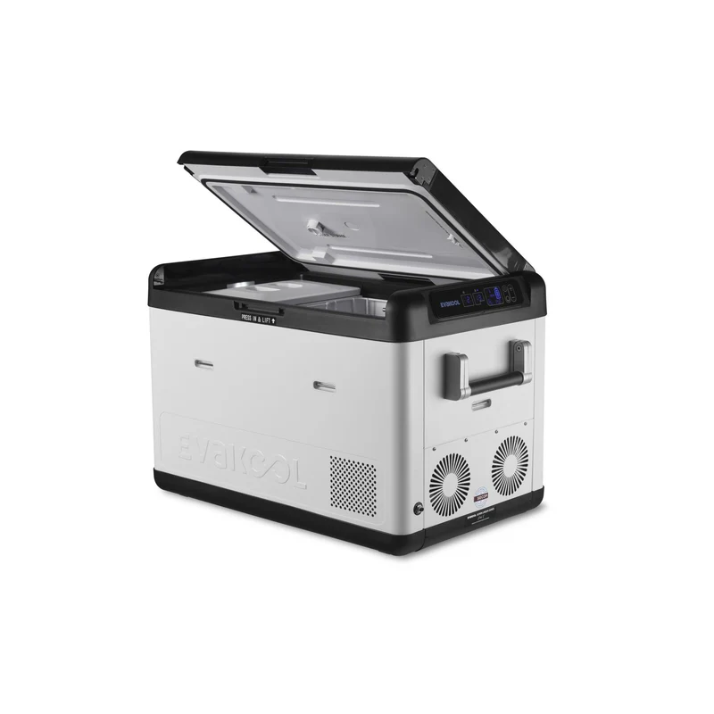 Evakool 65L Down Under II Dual Zone Fridge Freezer open lid