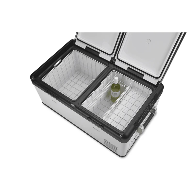 Evakool 80L Down Under II Dual Zone Fridge Freezer twin lid open